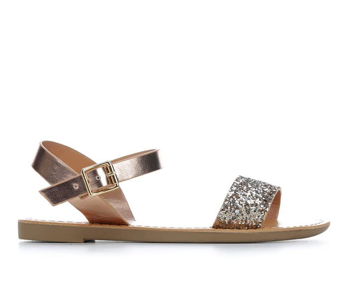 Girls Sandals Open Toe Summer Flats Dress Sandals Shoes Toddler/Little Kid/Big Kid SODA BIG BOSS ROSE GOLD 4, 4 Big Kid3