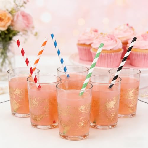 300 pitillos de papel multicolor 19.7 cm para fiestas miniatura 6
