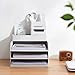 Desk File Organizer Vertical Document Letter Tray Wall File Holder with Drawer Organizer for Office Home (White, 3-Piece)