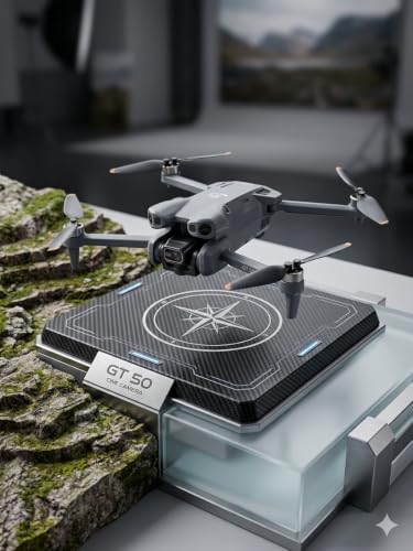Image of 4k rEmOtE CoNtRoL DuAl cAmErA DrOnE 1080P Wi-fI SeLfIe gEsTuRe rC DrOnE WiTh oBsTaClE AvOiDaNcE BrUsHlEsS MoToR OnE KeY TaKe-oFf & lAnDiNg 4.5 iNcH LcD DiSpLaY (GT50) 63% off