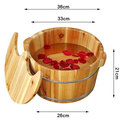 Bañera de madera maciza para pies, SPA de pies de madera miniatura 7