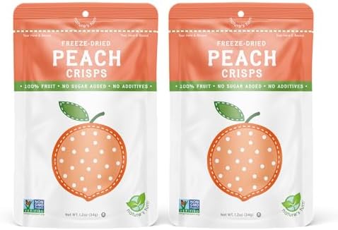 Nature's Turn Freeze-Dried Fruit Crisps; Peach, 2 Bags (1.2oz Each)