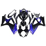 ASXLAC Fairings Blue Matte Black Bodywork Kits Fit for Suzuki GSXR 1000 07 08 GSXR1000 2007 2008 K7 Motorcycle ABS Plastic Injection Fairing Cover Hull Frame