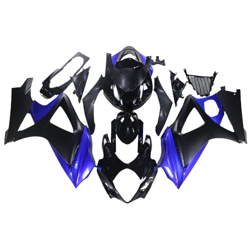 ASXLAC Fairings Blue Matte Black Bodywork Kits Fit for Suzuki GSXR 1000 07 08 GSXR1000 2007 2008 K7 Motorcycle ABS Plastic Injection Fairing Cover Hull Frame