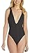 Raisins Juniors Black Beach Cove Islamorada Textured Plunge One Piece XL