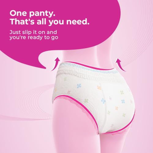 Image of i-activ / i-choose Period Panty for Girls & Women | S-M | 10's Pack | Disposable Period Panties for Women Heavy Flow Periods | For First Periods of Young Teens | 360 Degree Protection | Waist Size - 20 inch to 30 inch