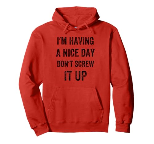I'm Having A Nice Day Don't Screw It Up、ビンテージスタイル パーカー