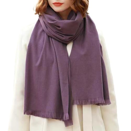 RIIQIICHY Bufandas para Mujer Invierno Chal Fiesta Bufanda Pashmina Morado Grandes Pañuelos Foulard Fular
