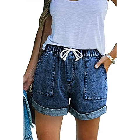 KINGFEN Women's Summer Denim Shorts Cover