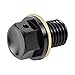 NICECNC Black M12 x 1.5 Magnetic Oil Drain Plug Bolt Dirt/Street Bike Compatible with Yamaha WR400F YZ125 YZ250G R YZ426F TTR250 TTR90,YZ250 YZ250X 2016-19 YZF-R25 YZF-R3 2015-18 MT-25 MT-03 2016-18