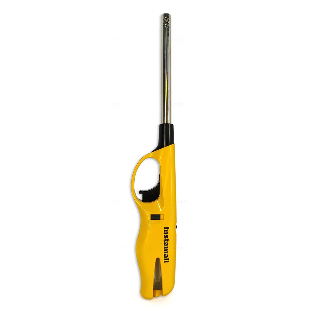 InstaMall Plastic Adjustable Flame Lighter for Kitchen Stove,Candles, Refillable, Pack of 1 (Yellow Lighter) (B08T756RYR) Amazon Price History, Amazon Price Tracker