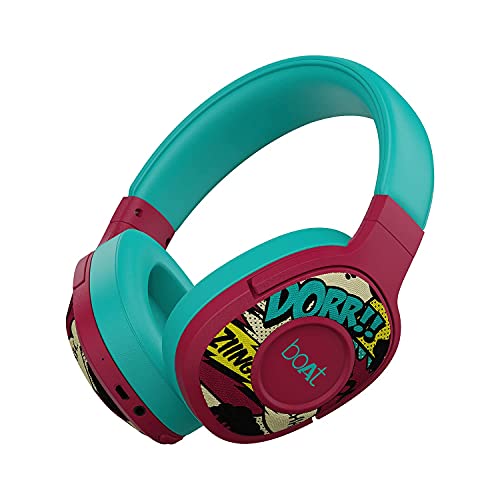 Image of boAt Rockerz 558 Bluetooth Wireless Over Ear Headphones with Mic Upto 20 Hours Playback, 50MM Drivers, Soft Padded Ear Cushions and Physical Noise Isolation(Maroon Maverick)