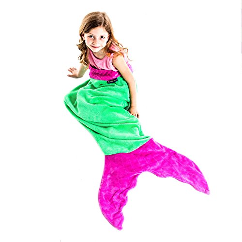 The Original Blankie Tails Mermaid Tail Blanket (Youth Size), Green/Pink The Original Blankie Tails Mermaid Tail Blanket (Youth Size), Green/Pink