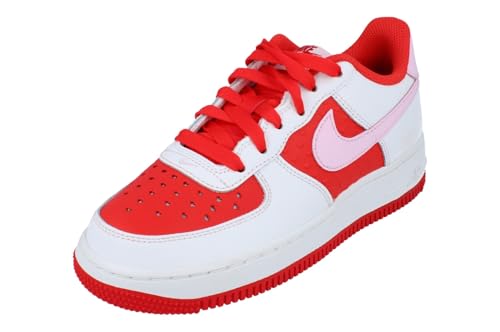 Nike Air Force 1 Big Kids' Shoes (HV5165-121, Summit White/Light Crimson/Fire Red/Pink Foam)