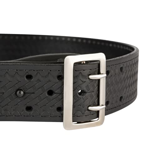 Perfect Fit Leather Duty Belt 2.25 inch Basketweave Sam Browne Belt US Made, Order 2 Sizes up2