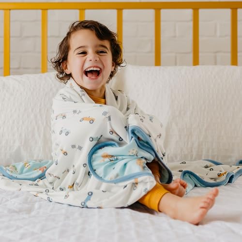 Image of Copper Pearl Jumbo 3-Layer Baby Blanket: Soft Baby Quilts for Boys and Girls | Breathable, Cozy, Toddler Blanket | Baby Quilt for Newborns | 46x46 Premium Polyester /Rayon | Speedster