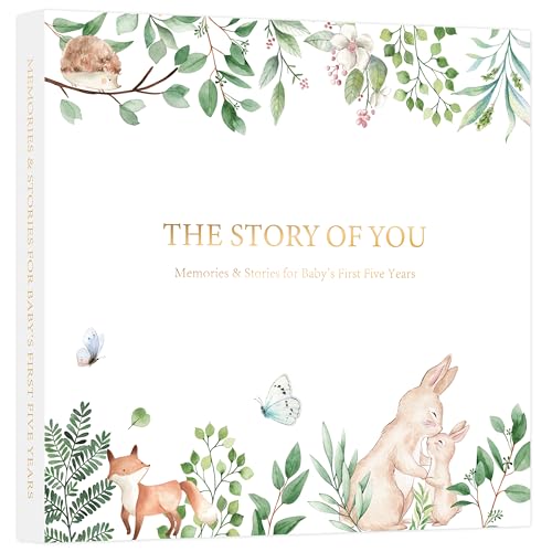 Keepsake Baby Memory Book First 5 Years Baby Milestone Book 132 Pages to Record Every Event from Birth to Age 5 Pregnancy Journal Memory Book for Baby Shower