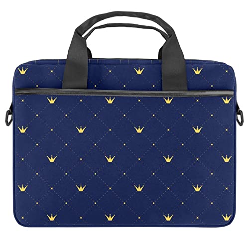 Sacoche PC portable 13.3 bleu marine housse ordinateur 14 pouces avec poignée et bandoulière