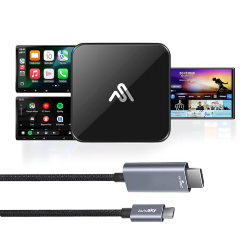 AutoSky The CarPlay TV Adapter + HDMI Cable Combo Lets You Enjoy Your Favorite...