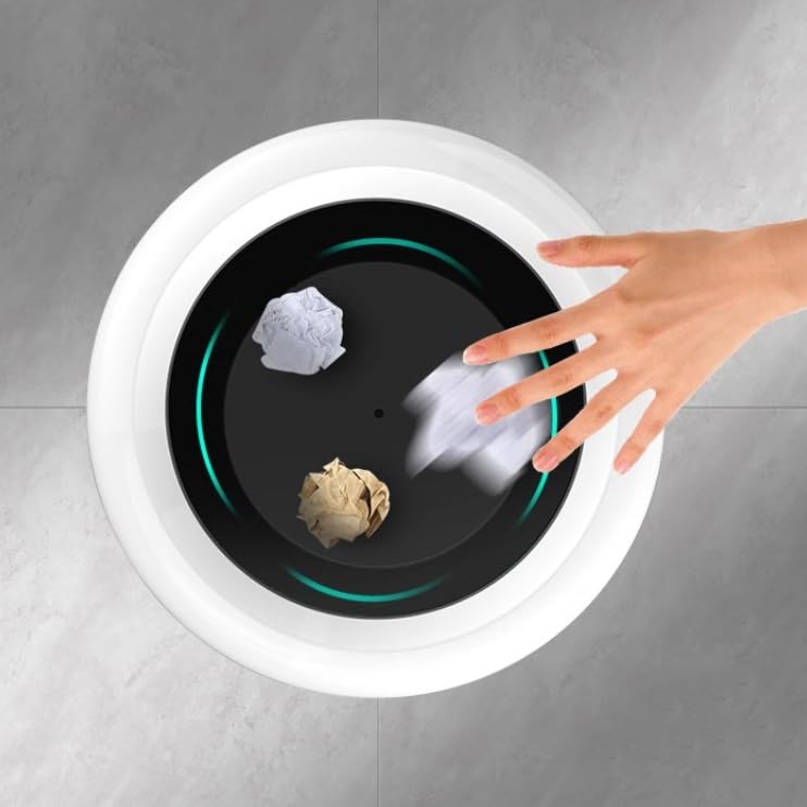 Poubelle de recyclage ouverte ronde pour îlot de cuisine contemporain