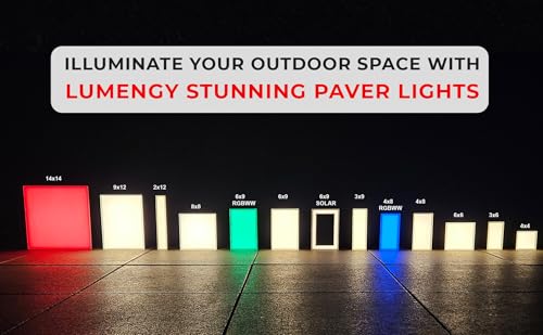 Image of LUMENGY Paver Light 2x8 Inch (1.97x7.87), 2700K Warm White, Glare-Free Brick Lighting for Driveways, Walkways, Pool Decks and Patios, 12V Hardwired, IP67 Waterproof, Drive-Over Rated