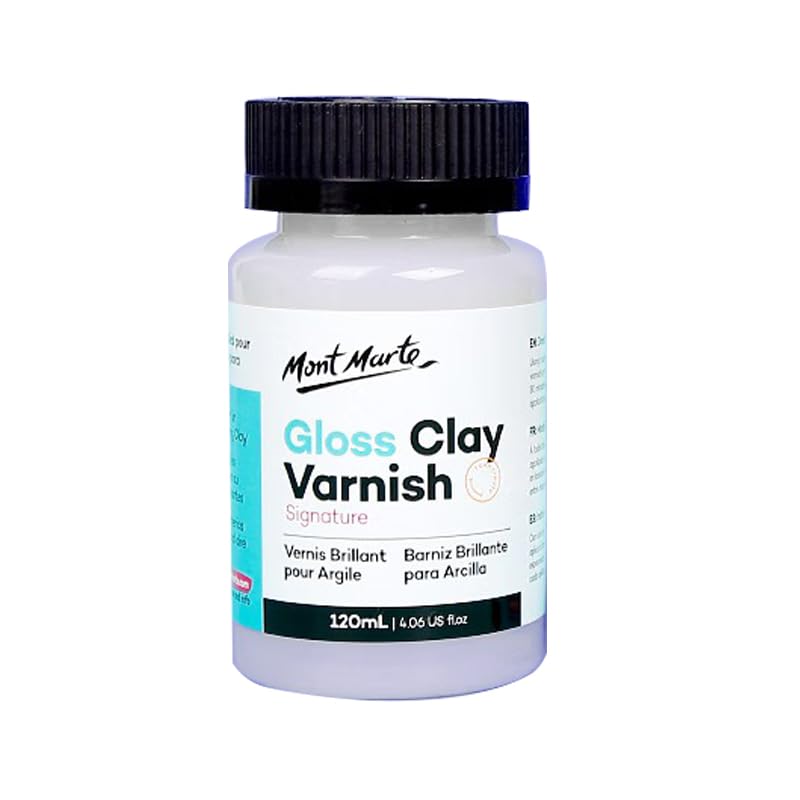 Azonee Clay Varnish, Gloss Acrylic Varnish for Air-Dry Clay, Ceramics, Wood, Oil Paintings, Waterproof Glaze, Prevents Crazing & Yellowing, Durable Gloss Finish for Artwork Protection (1 PCS 120ml)