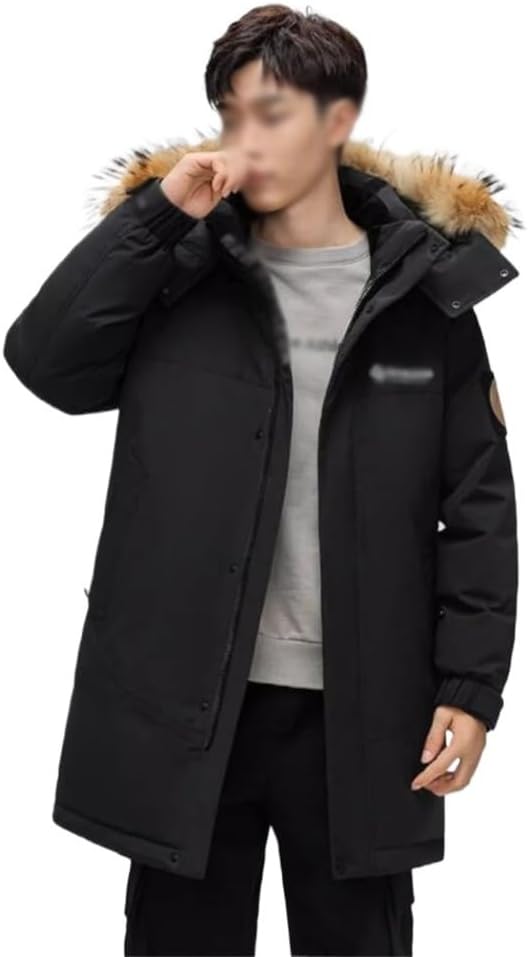 VIDI Gags To Overcome The Coat Men Long Down Jacket Big Hair Collar Winter Thickening