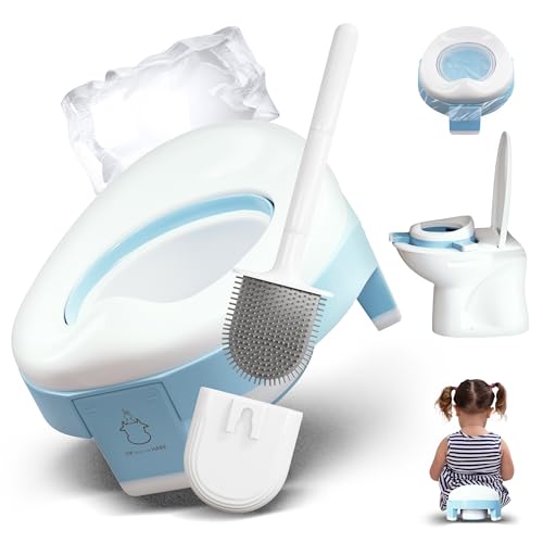 Ox and the Hare Toddler Potty & Toilet Brush & 10 Toilet Bags - Multifunctional Baby Potty - Perfect...