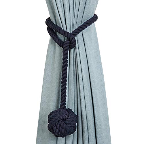 Shinywear 2 pièces rétro fait à la main Rideau Cordes Embrasses Rurales Nœud Boule Cordon Coton Draperie Embrasses Tie Band