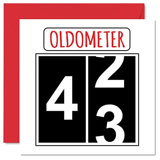 Divertidas tarjetas de cumpleaños para hombres y mujeres, olómetro, tarjeta de feliz cumpleaños para papá, mamá, hermano, hermana, tarjetas de felicitación de 145 mmx145 mm, tarjeta de cumpleaños 43