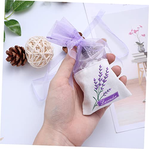 Luxshiny 25 Unidades Bolsas De Flores De Lavanda Sacos De Cordão Transparente Sachês Para Gavetas e
