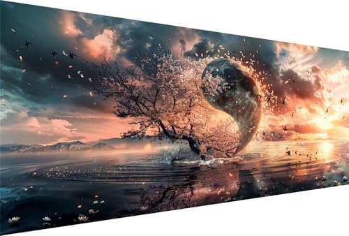Diamond Painting Adulte Kits Grand Format 100x200cm Yin Yang Point de Croix