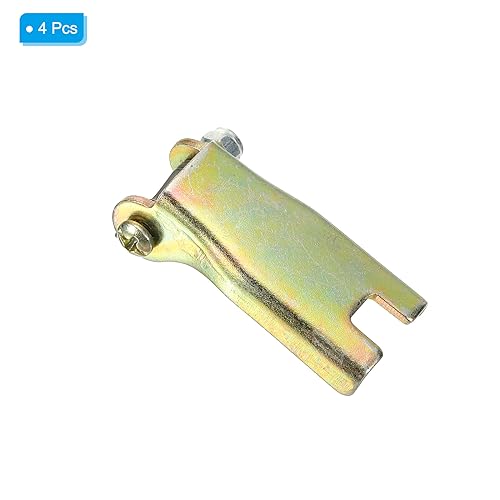 Image of PATIKIL 2 Inch 50mm Hook Safety Latch Kit, 4 Pack Metal Towing Hitch Replacement for Clevis Hook Trailer, Golden Tone