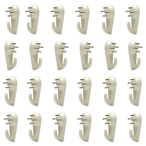 Image of Picture Hangers Ceiling Hooks Professional Photo Frame Hooks Kit with Nails for Hanging Plants Mugs Wind Chimes Utensils White 50PCS