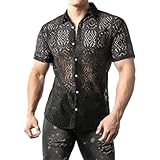 MEIMIYI Men Summer Shirt Men Light Summer Shirt Men Linen Shirt Short Sleeve Knitting Men Cool Tshirts Men Short Sleeve Shirt Men Short Sleeve Men Shirts G-Black S