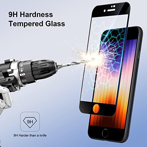 GiiYoon-3 PACK Screen Protector for iPhone SE 2022/2020, iPhone 6/7/8 Tempered Glass [HD Full Coverage] [Easy Installation] [Scratch Resistant] [9H Hardness] [Bubble Free] Protection Film