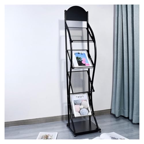 Présentoir rotatif pour brochures – Support en fer sur pied pour matériel publicitaire, dépliants et magazines – Parfait pour les bureaux, les salons commerciaux et les expositions de vente au détail