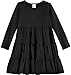 City Threads Girls' Super Soft Cotton Long Sleeve Tiered Dress Princess