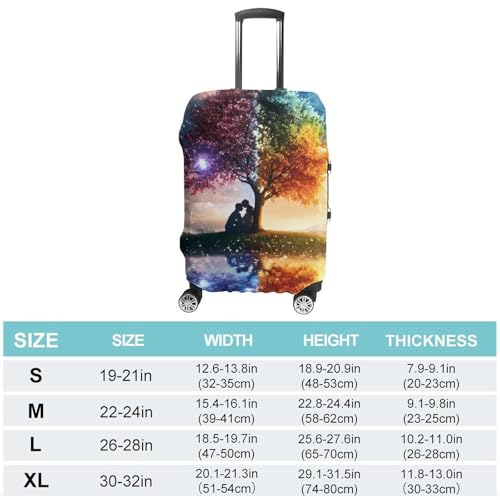 Tree And Life Unisex Luggage Cover Washable Travel Suitcase Case Elastic Baggage Protective Covers M2