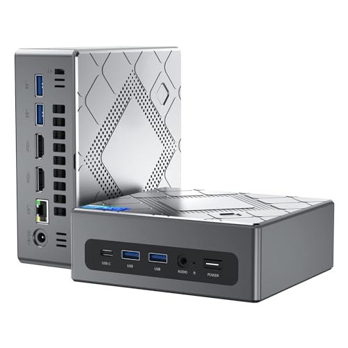 NiPoGi CK10 Mini PC W-11 Pro, Ιntel Core i5-12600H(12C/16T, jusqu'à 4,5 GHz),16Go DDR4 512Go NVME M.2 SSD Mini Ordinateur de Bureau WiFi 6, Graphique Ιntel Iris XE, 2X HDMI + VGA 4K UHD Trip
