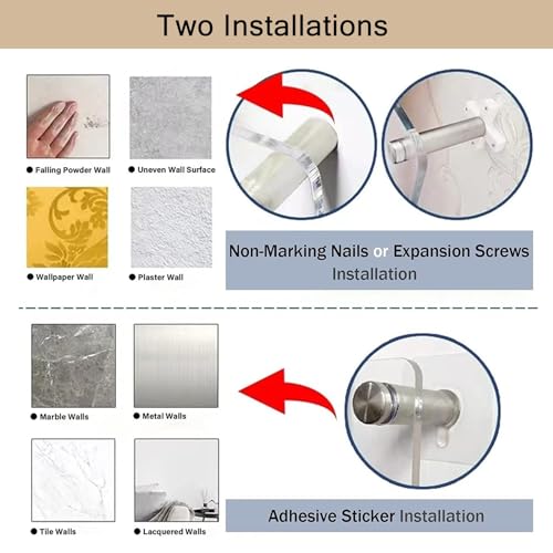 Soporte de pared para folletos con estante transparente invisible antirayaduras 7