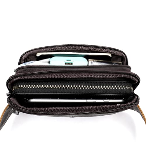 HIIHHIIHI Bolsa de cintura yb, bolsa de cinto masculina de couro bovino bolsa de ombro bolsa de cint