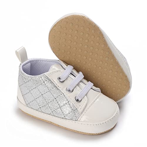 Timatego Infant Baby Boys Girls Snow Boots Non Slip Soft Sole Toddler First Walker Crib Warm Winter Shoes 3-18 Months(6-12 Months Infant 19 Silver) #TOP4