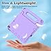 LTROP Kids Case for iPad 9th/8th/7th Generation(2021/2020/2019) Built-in Screen Protector, Shockproof Handle Stand Case for iPad 10.2 Inch 9/8/7 Gen, Light Purple