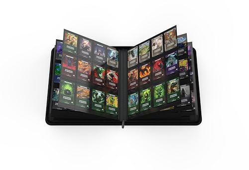 Image of (Starry Black Lotus) 480 Card PU Textured Leather TCG Binder by Realm Guard
