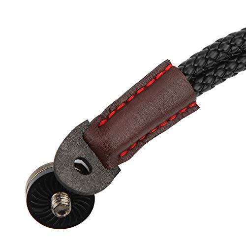 Alça de pulso para câmera, pulseira de couro, alça de pulso para câmera com adaptador de 1/4 para câ