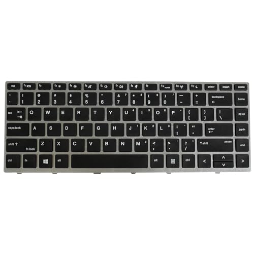 AUTENS Replacement US Keyboard for HP Probook 430 G5 - 440 G5 - 445 G5- 640 G4 - 645 G4 - 640 G5 Laptop (Silver, No Backlight)