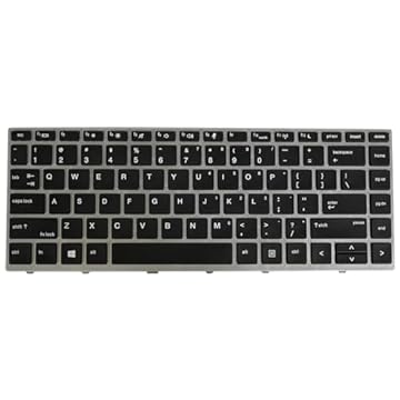 AUTENS Teclado americano de substituição para laptop HP Probook 430 G5 / 440 G5 / 445 G5/ 640 G4 / 645 G4 / 640 G5 (prata, sem luz de fundo)