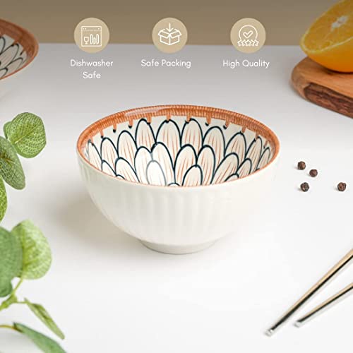 Image of Porcelain Bowls Set, 300 ML Serving Bowls Cereal, Salad, Pasta, Soup, Dessert, Suitable for Restaurant & Kitchen, Dishwasher Microwave & Oven Safe for Dining (12 -Piece)