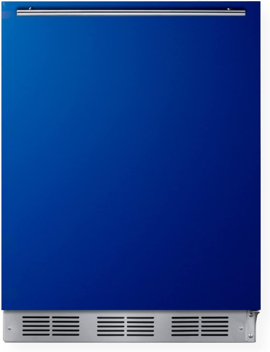 Summit Appliance BAR631BKG 24" Wide All-Refrigerator, Emerald Green Door, Professional Handle, Hidden Evaporator, Automatic Defrost, Adjustable Thermostat, Interior Light